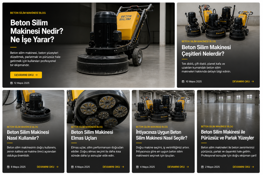Beton silim makinesi nedir