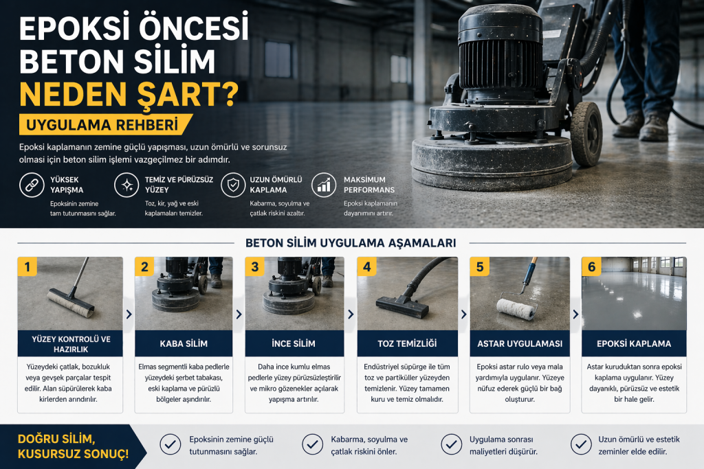 Epoksi Öncesi Beton Silim Neden Şart