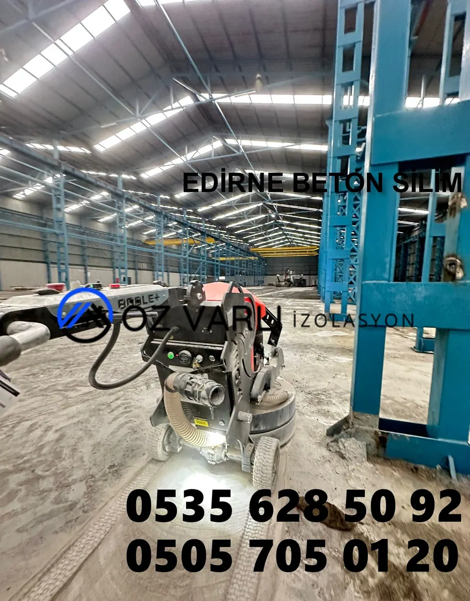 Fabrika zemininde beton taşlama uygulaması